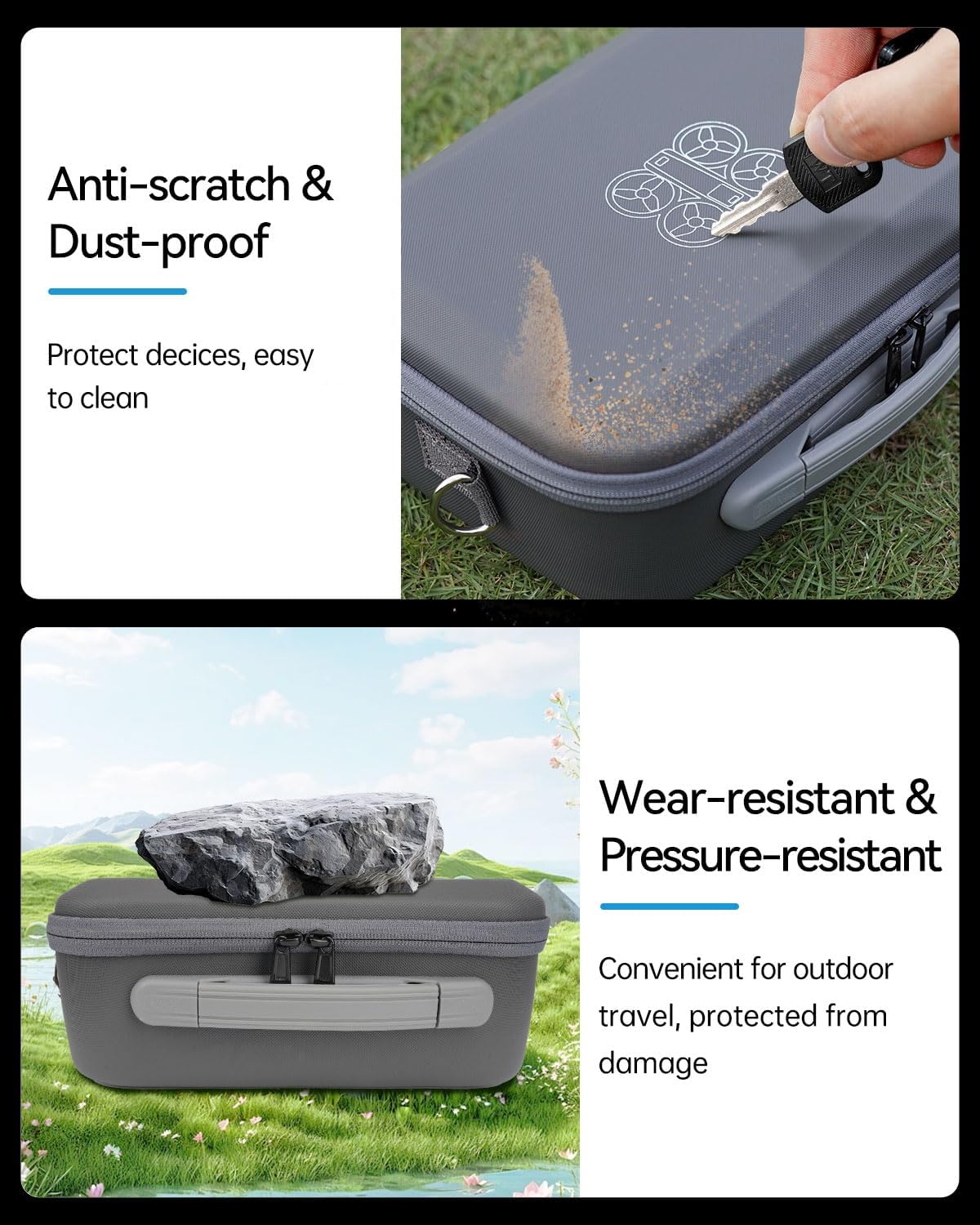 Carrying Case for DJI Neo Fly More Combo, Portable PU Leather Shoulder Bag, Waterproof Storage Bag with Adjustable Strap for DJI Neo Drone, RC-N3/N2 Remote Controller, Battery, Charging Hub